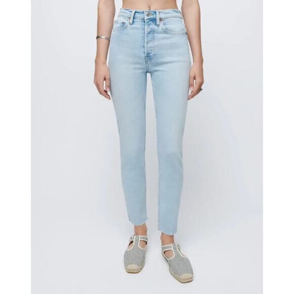 Re/Done Denim - RE/DONE - Comfort Stretch 90’S High Rise Ankle Crop Size 29